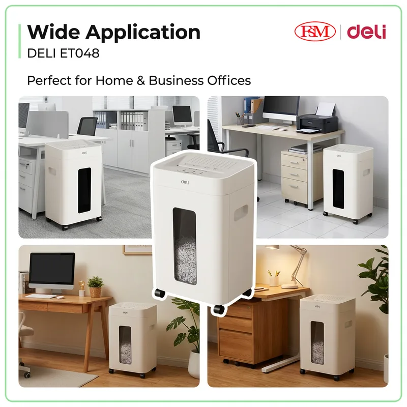 Deli ET048 document shredder machine supplier Malaysia for secure paperwork disposal
