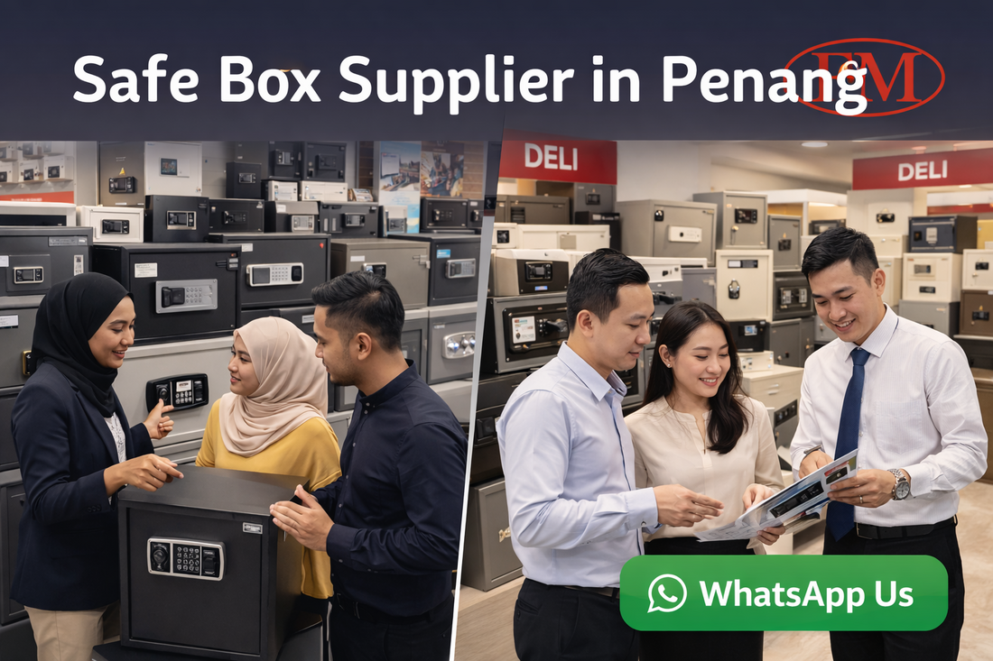 Safe box supplier in Penang providing office, fireproof and digital safes for commercial use