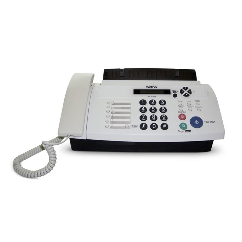 Small Fax Machine A4 Paper Brother Fax 878 With Handset Mesin Fax Pejabat